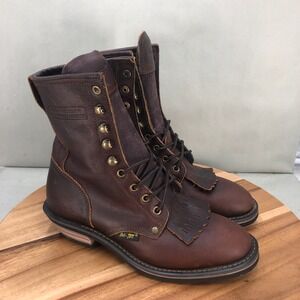 AdTec Packer Boots Leather Oil Tanned Waterproof Lace Up Kiltie Womens Size 9